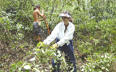 David and Betsy at the site