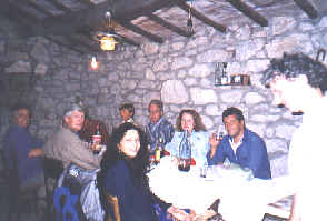 A lovely meal at the Zamperini cabin.