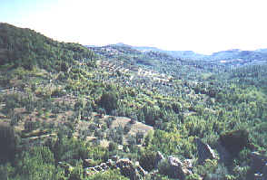 The valley below Roccalbegna as seen from the fortress