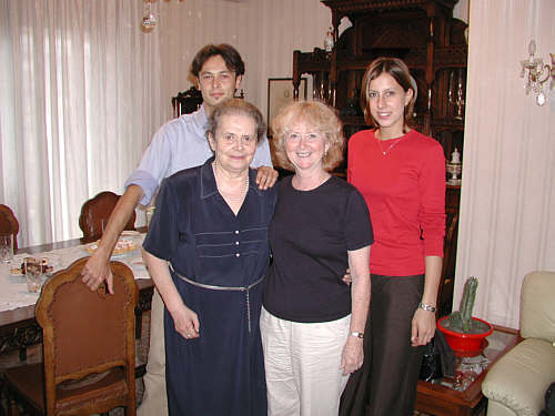 Stefano and Allesia with Teddie and Alberto's charming mother