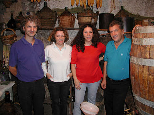 The 4 Zamperini "kids" pose for a picture at my request