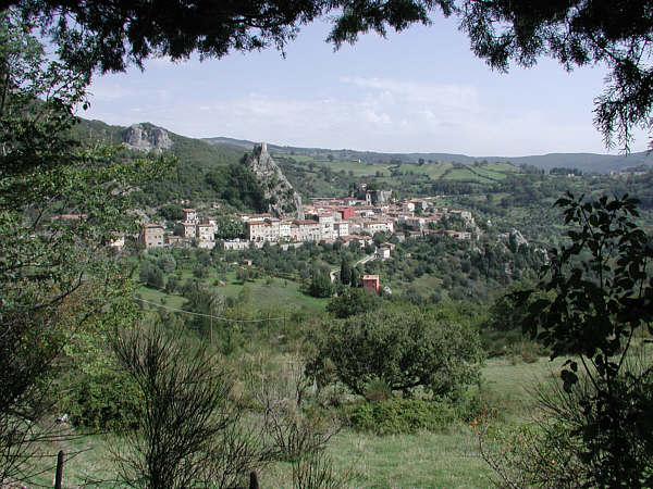 My favorite view of Roccalbegna, taken from the road to town