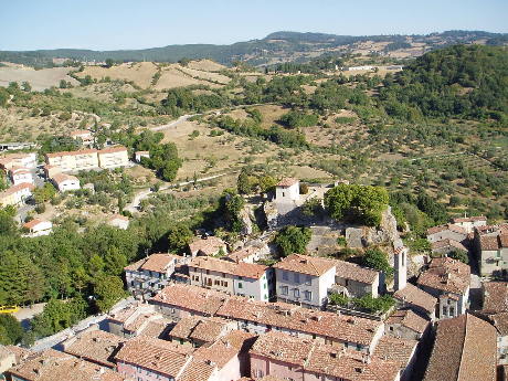 I never tire of looking at the village and surrounding hills