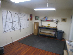 It's nice to have good lighting in the shop.